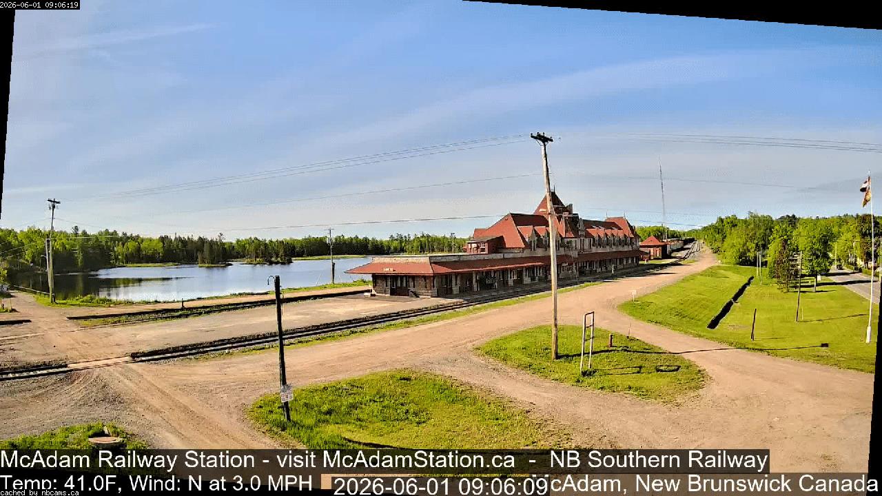 Web Cam image of McAdam Railway Station