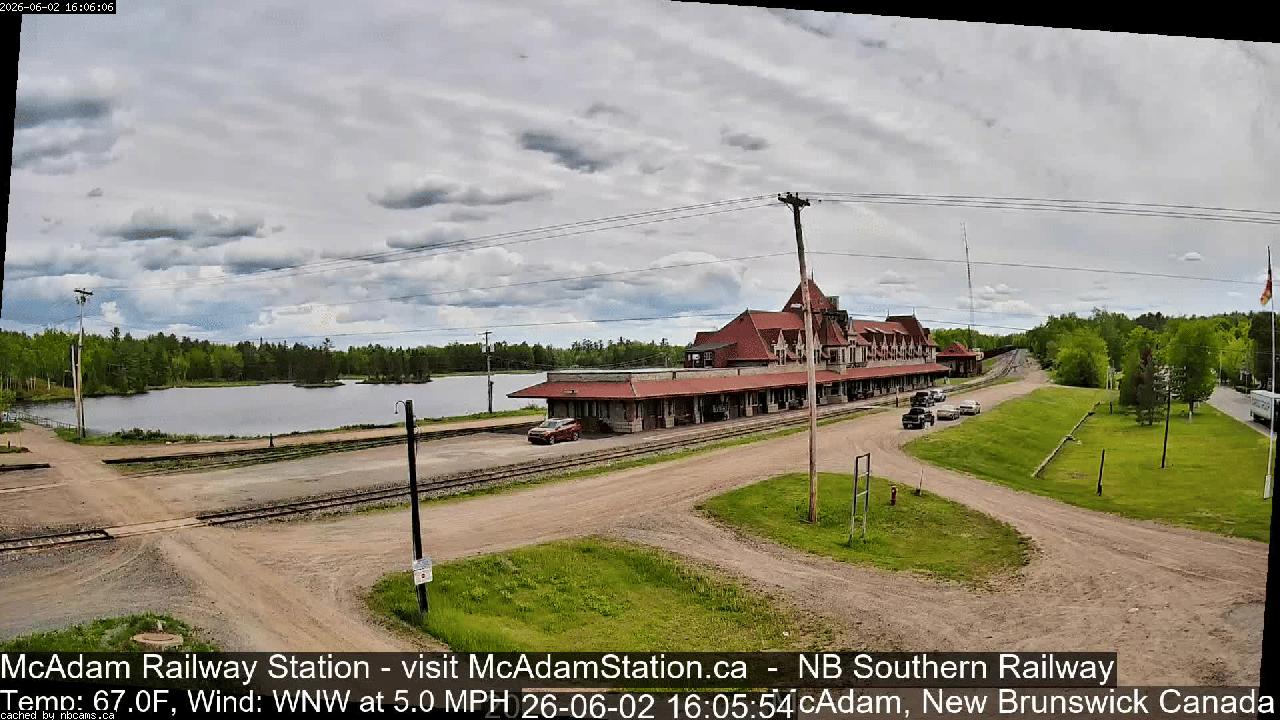 Web Cam image of McAdam Railway Station