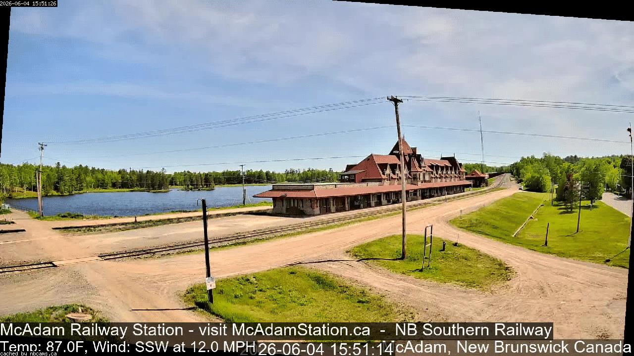 Web Cam image of McAdam Railway Station