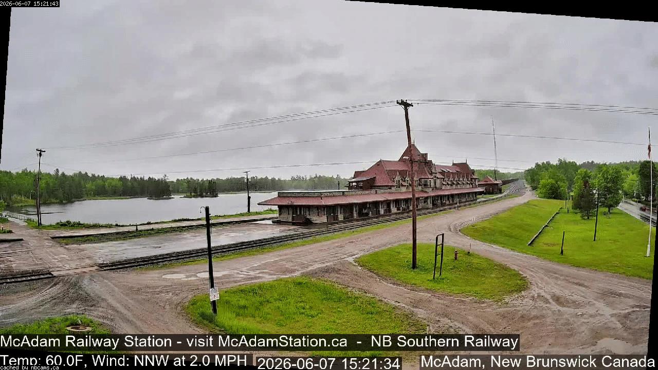 Web Cam image of McAdam Railway Station