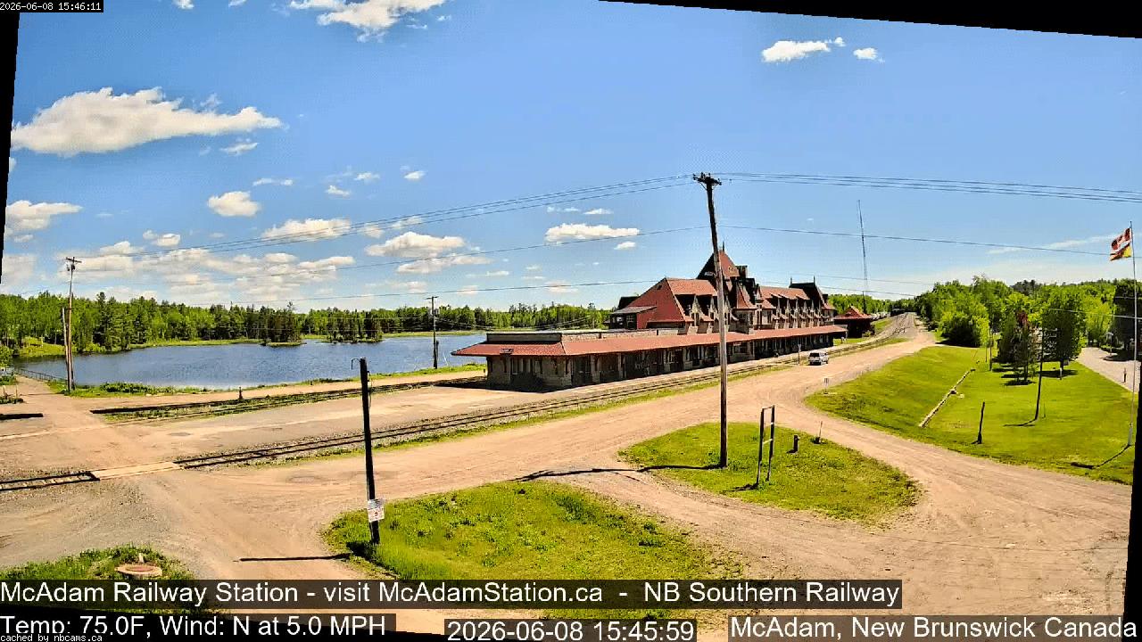 Web Cam image of McAdam Railway Station