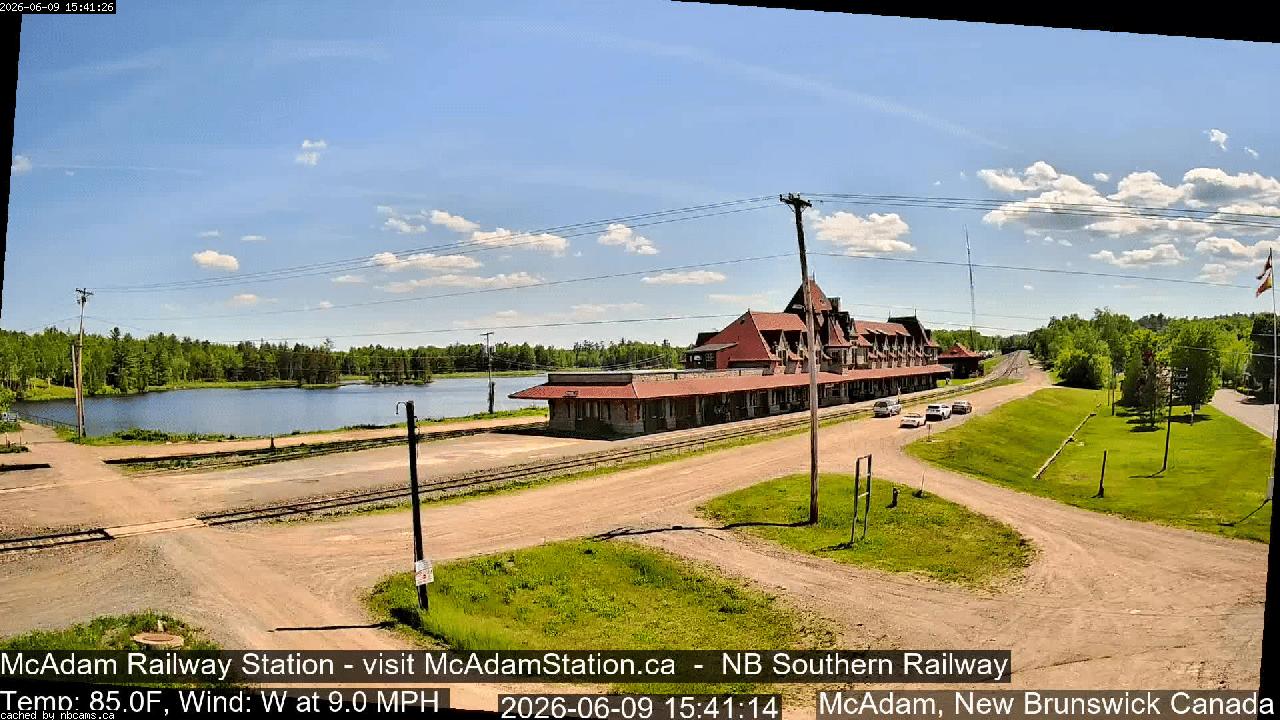 Web Cam image of McAdam Railway Station