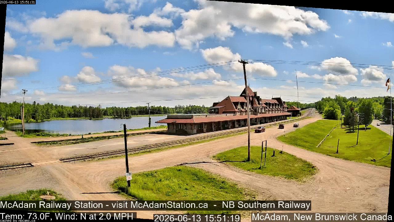 Web Cam image of McAdam Railway Station