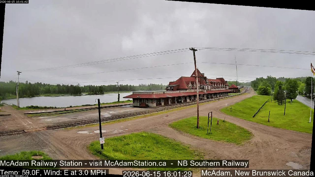 Web Cam image of McAdam Railway Station