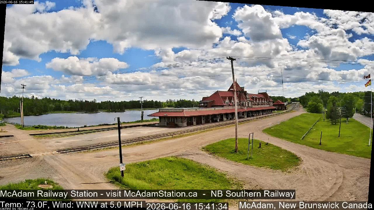 Web Cam image of McAdam Railway Station
