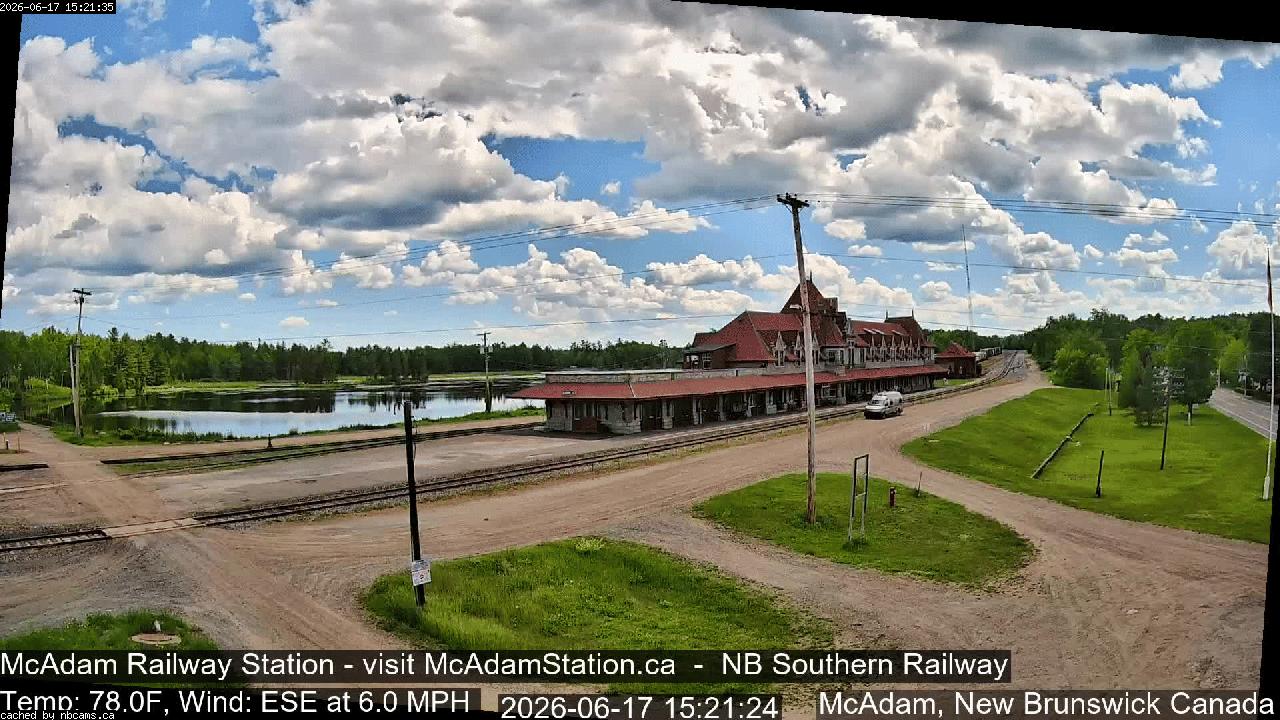 Web Cam image of McAdam Railway Station