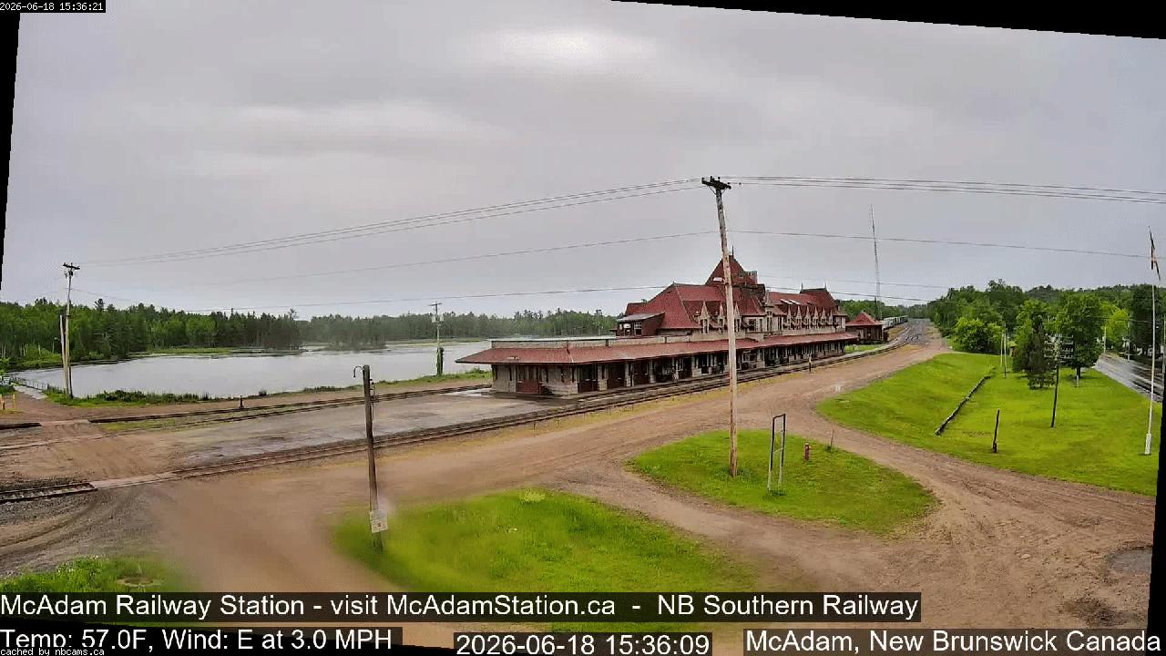 Web Cam image of McAdam Railway Station