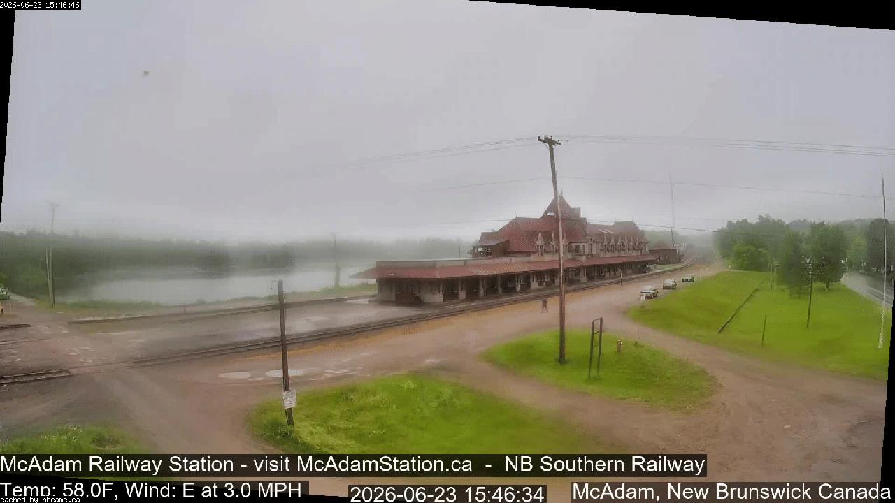 Web Cam image of McAdam Railway Station