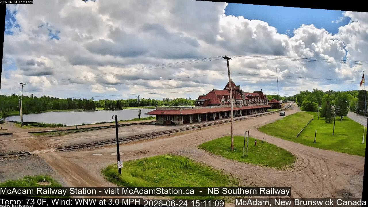Web Cam image of McAdam Railway Station