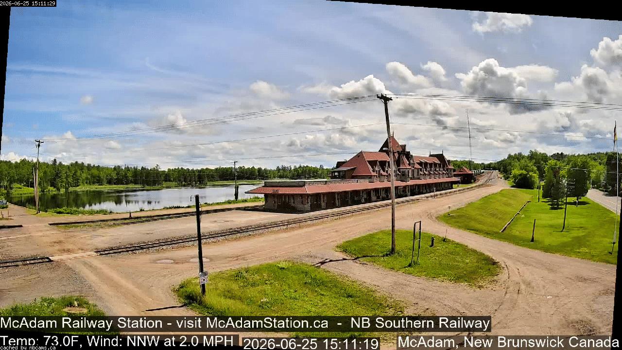Web Cam image of McAdam Railway Station