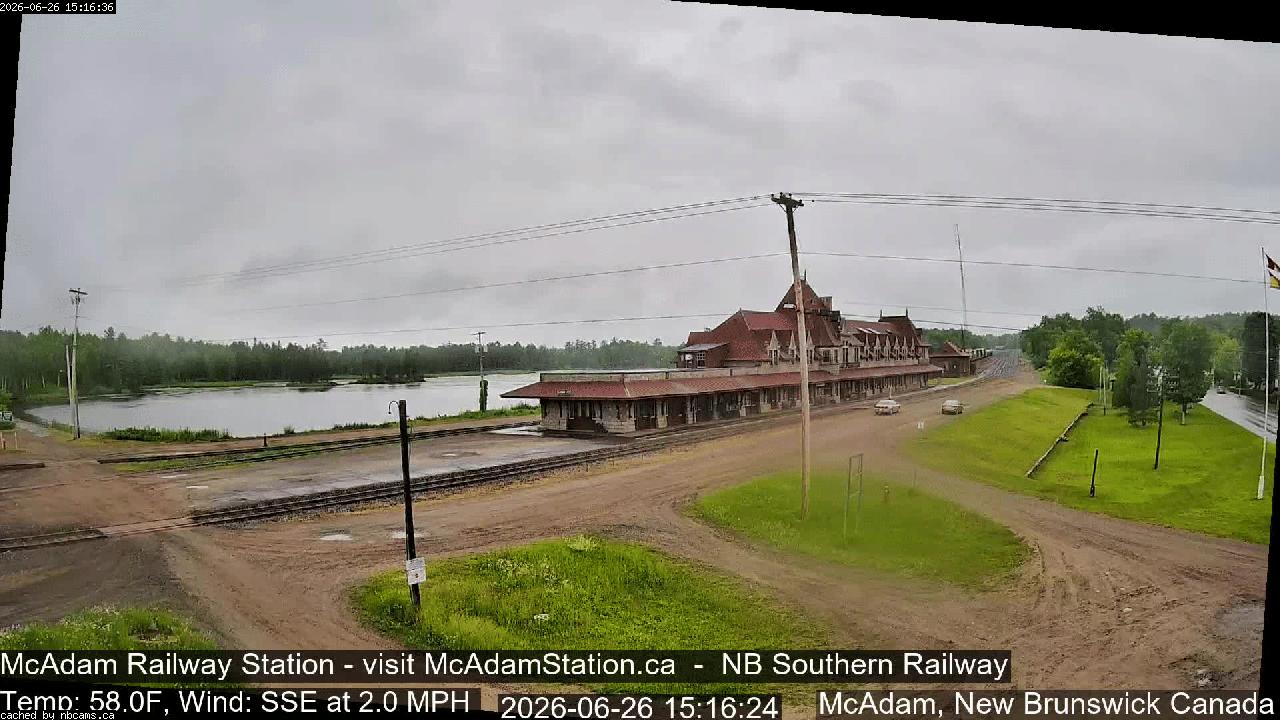 Web Cam image of McAdam Railway Station