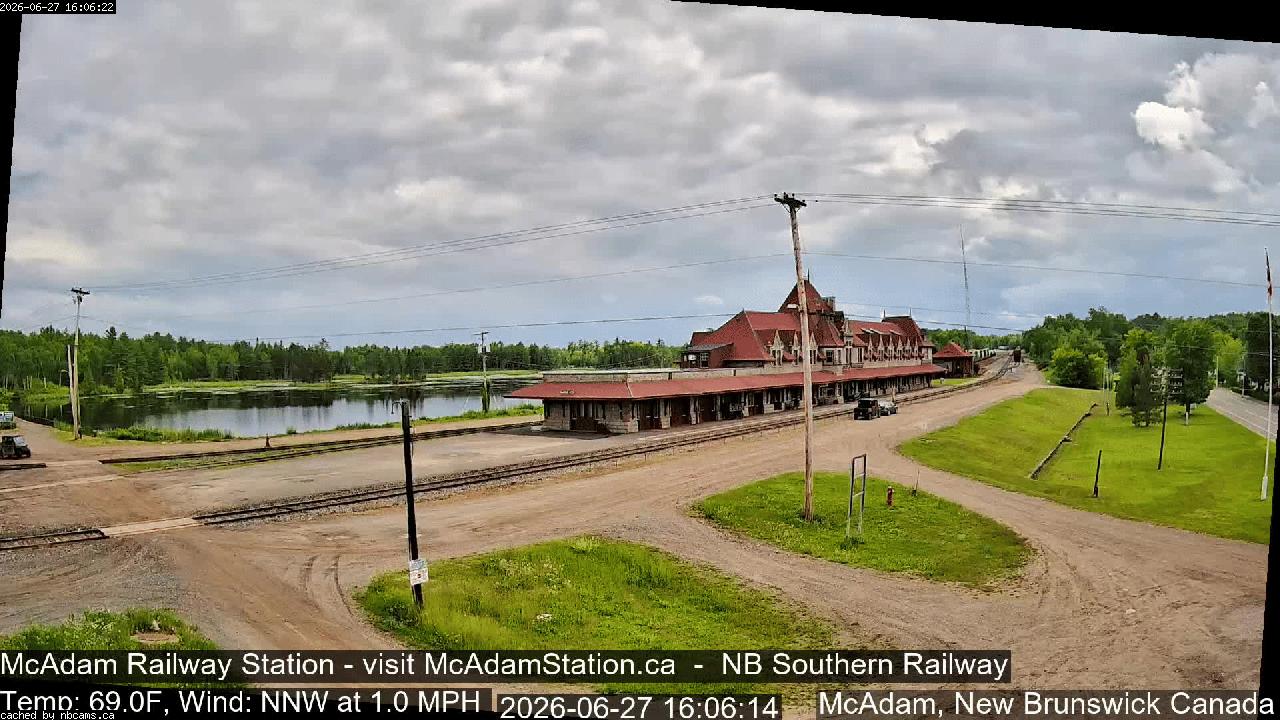 Web Cam image of McAdam Railway Station