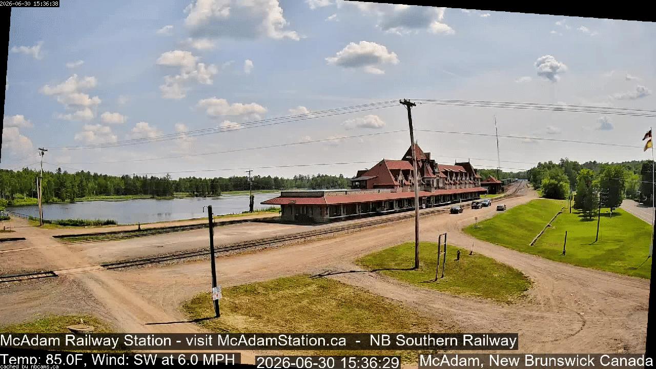 Web Cam image of McAdam Railway Station