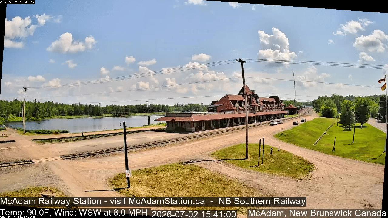 Web Cam image of McAdam Railway Station