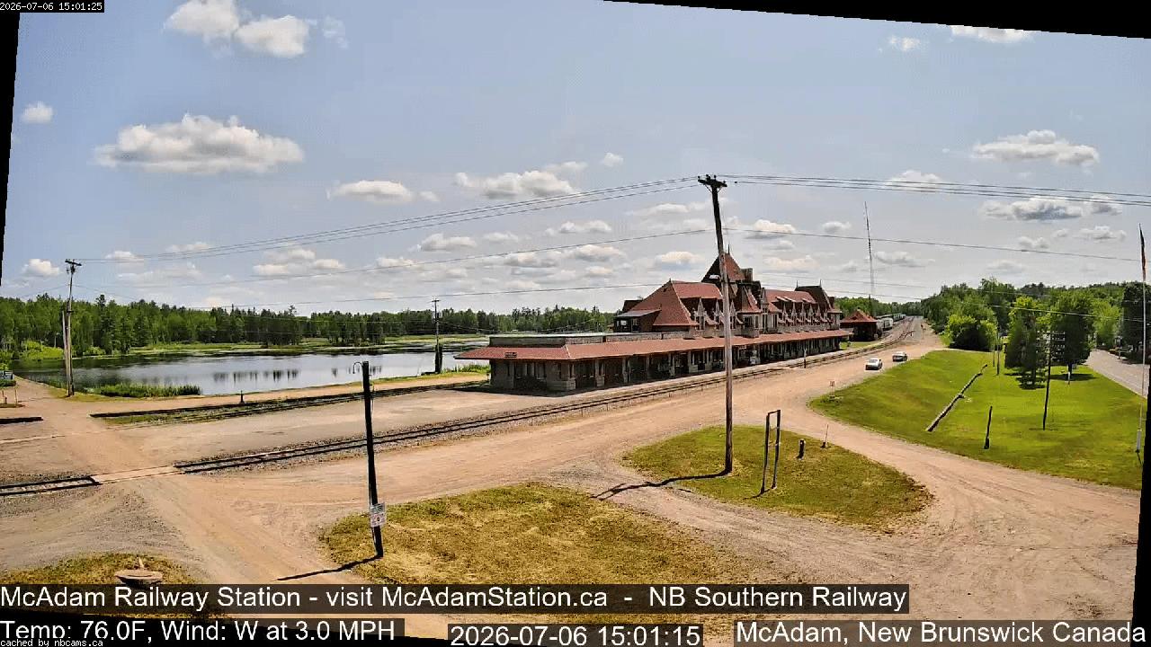 Web Cam image of McAdam Railway Station