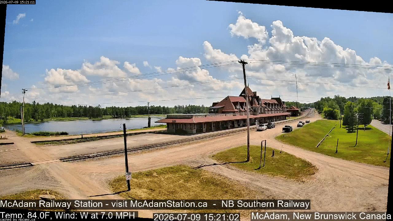 Web Cam image of McAdam Railway Station