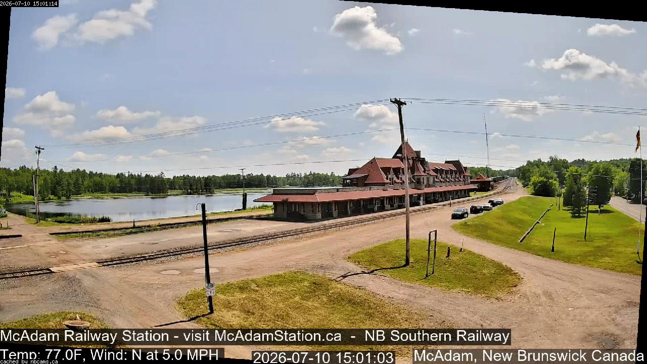Web Cam image of McAdam Railway Station
