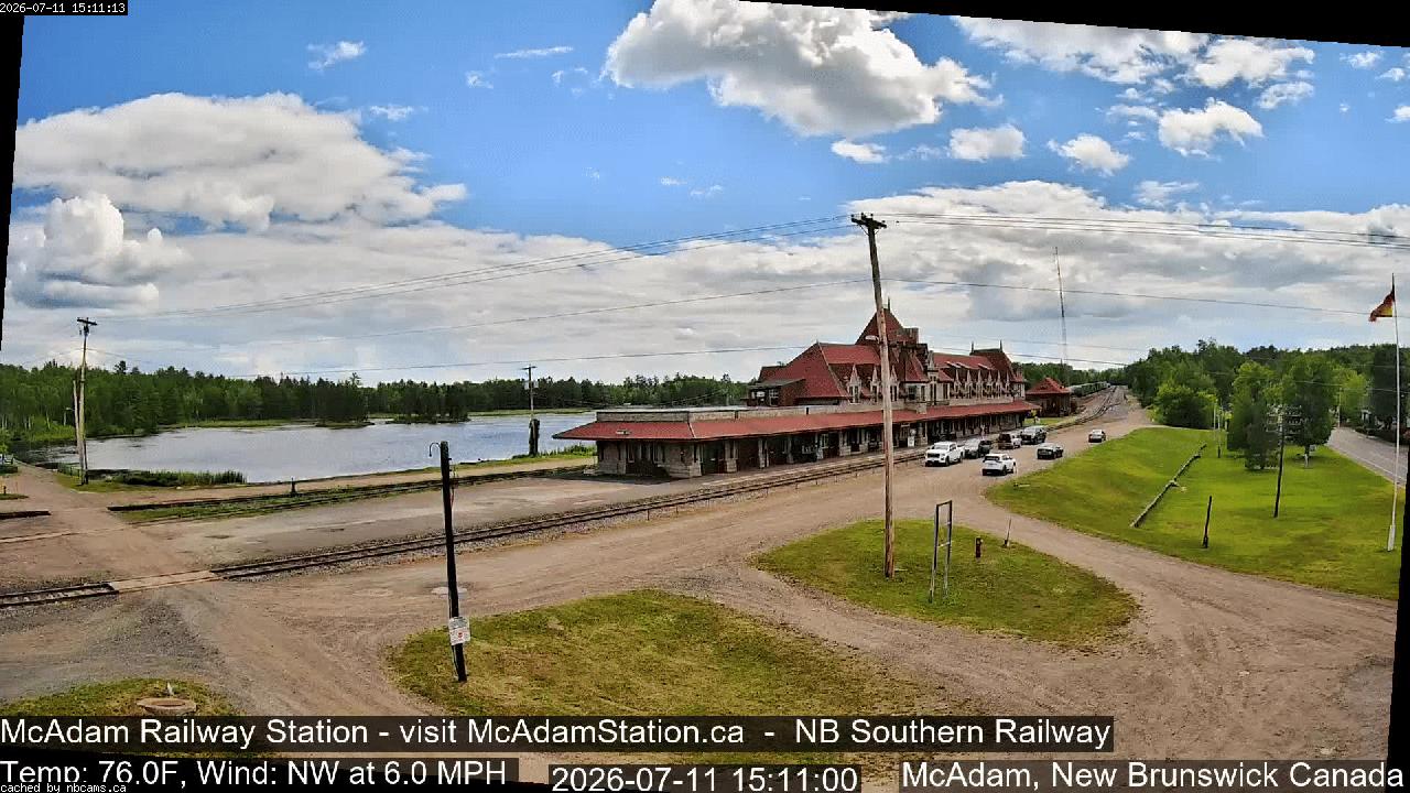 Web Cam image of McAdam Railway Station