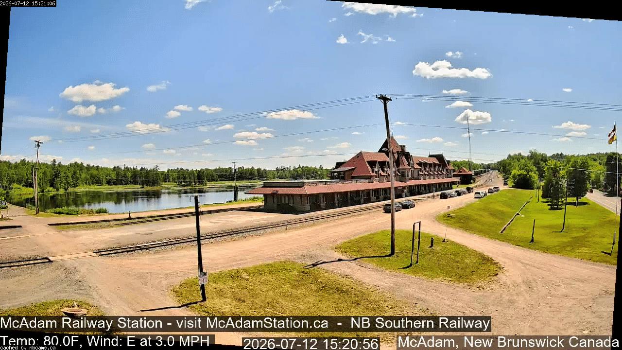 Web Cam image of McAdam Railway Station