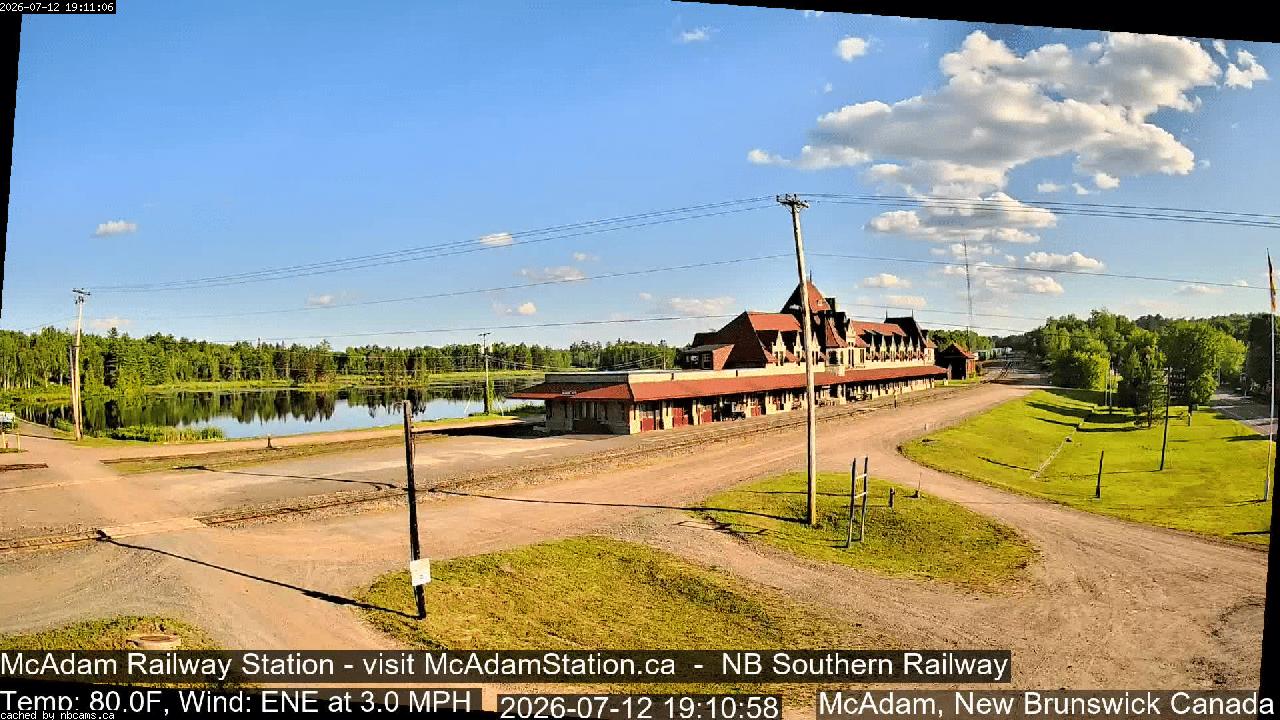 Web Cam image of McAdam Railway Station
