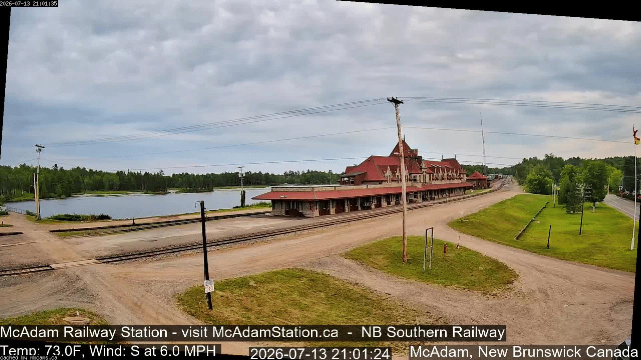 Web Cam image of McAdam Railway Station