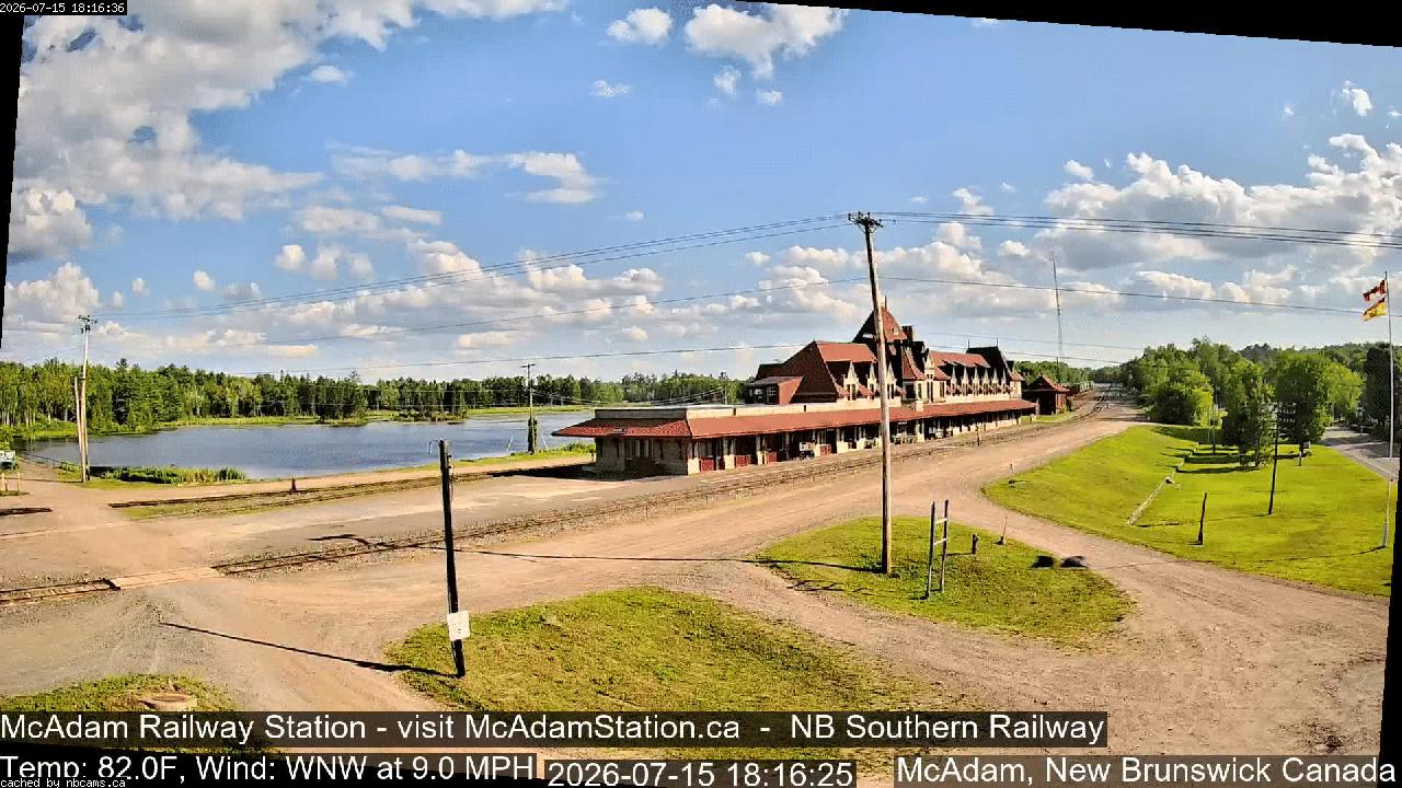 Web Cam image of McAdam Railway Station