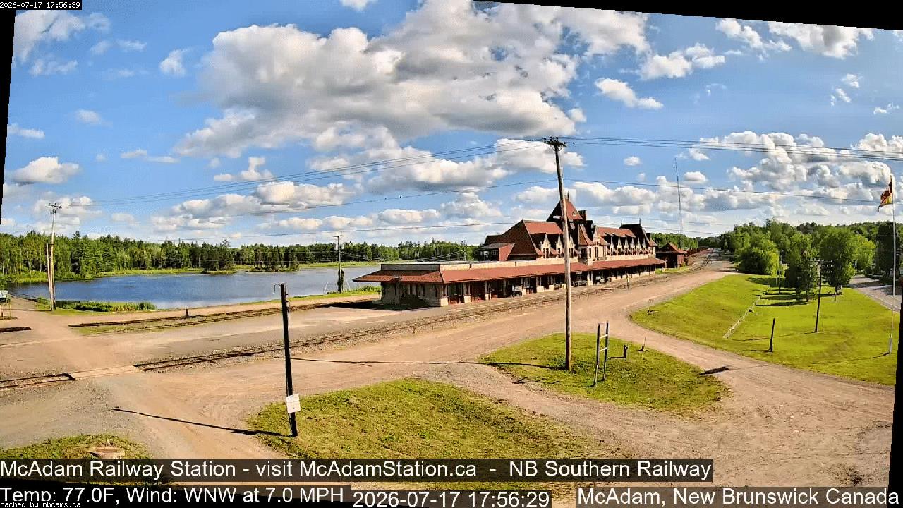 Web Cam image of McAdam Railway Station