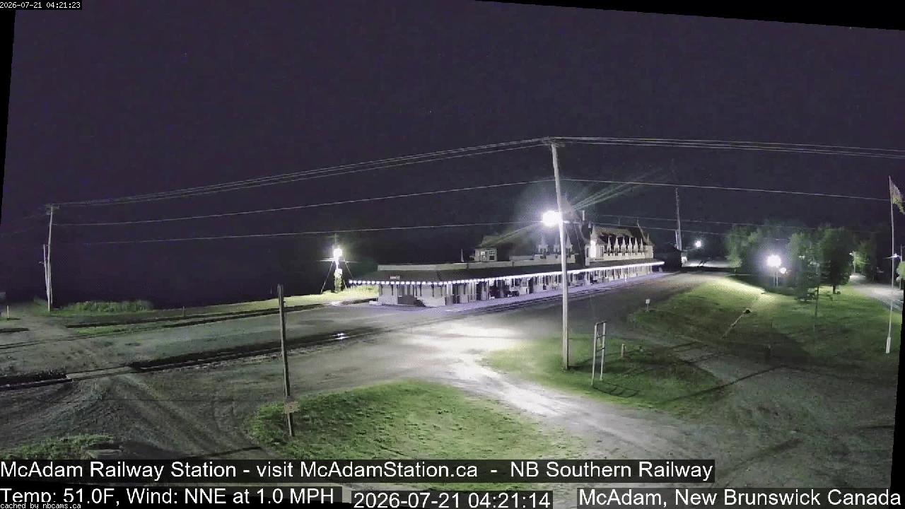 Web Cam image of McAdam Railway Station