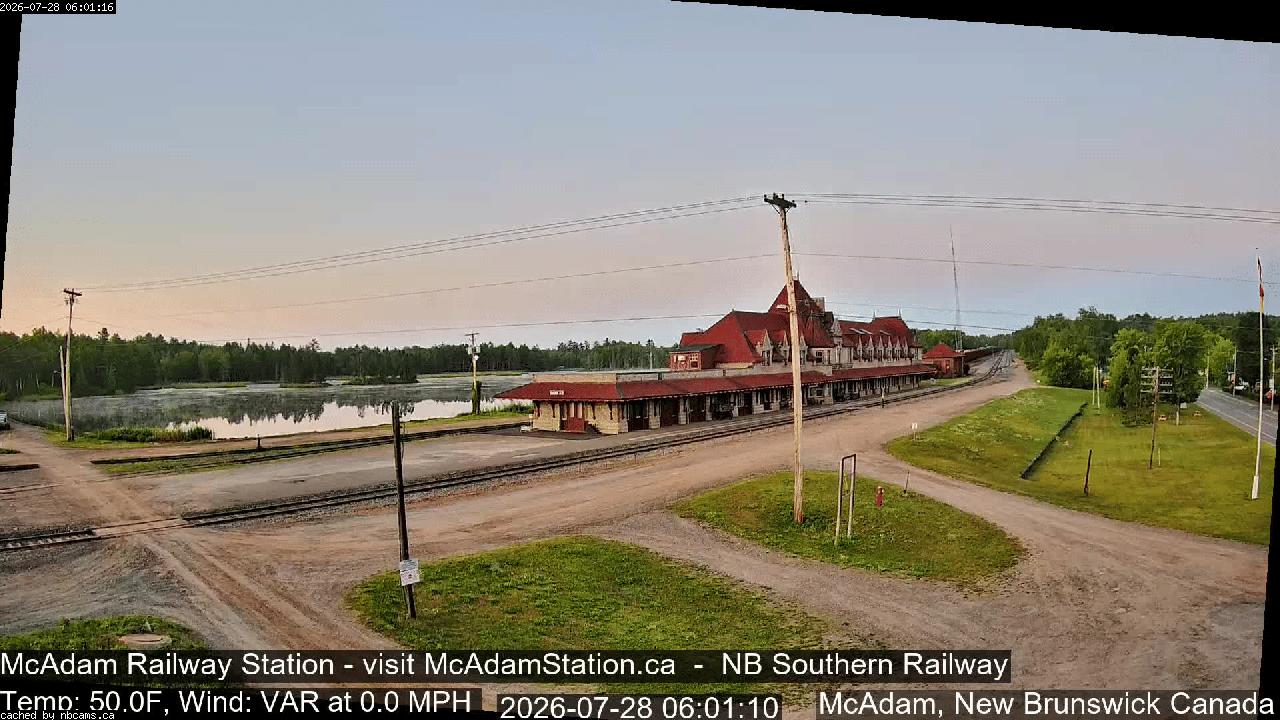 Web Cam image of McAdam Railway Station
