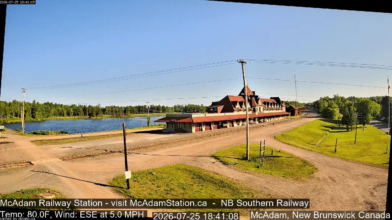 Web Cam image of McAdam Railway Station