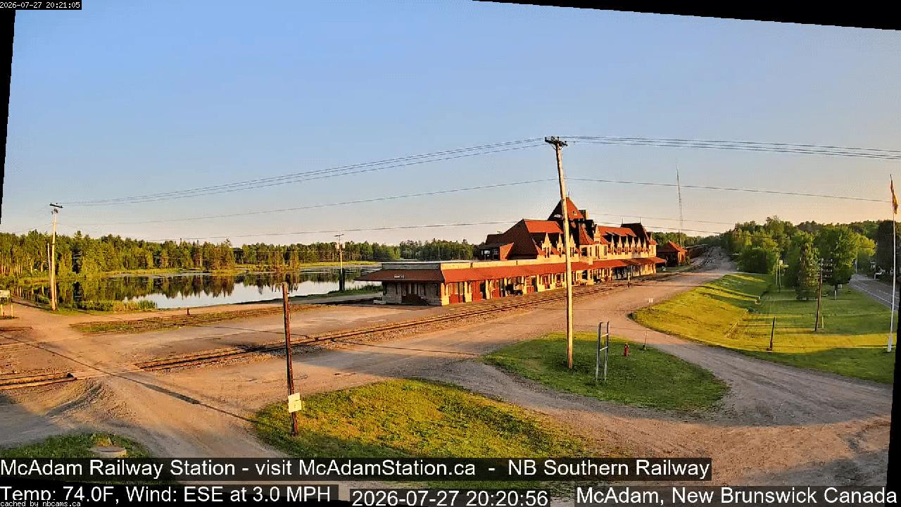 Web Cam image of McAdam Railway Station