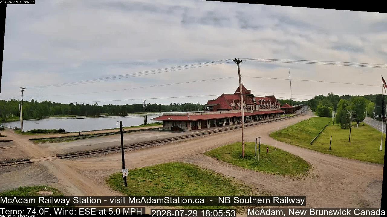 Web Cam image of McAdam Railway Station