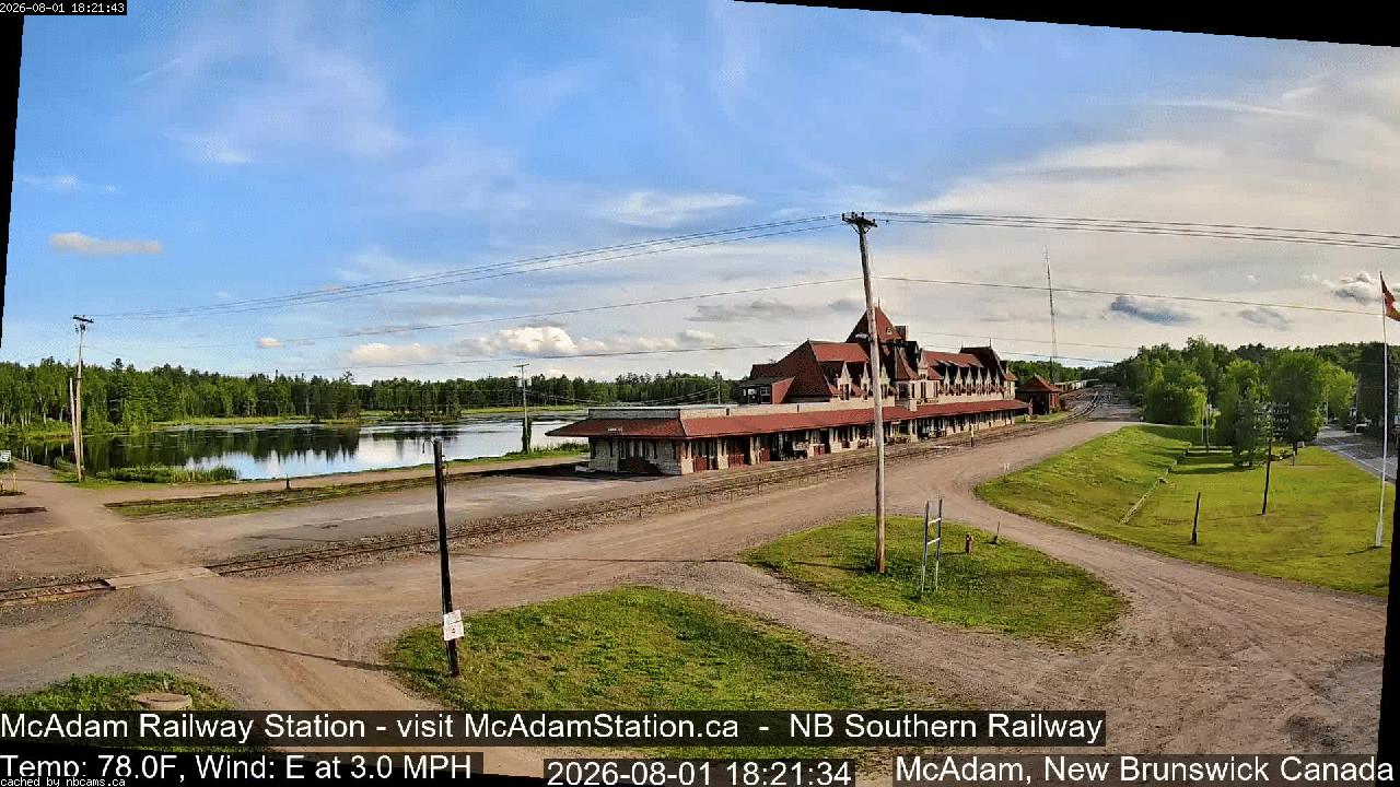 Web Cam image of McAdam Railway Station