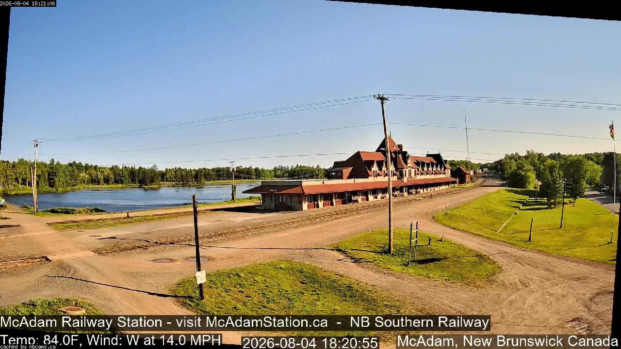 Web Cam image of McAdam Railway Station