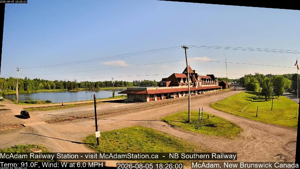 Web Cam image of McAdam Railway Station