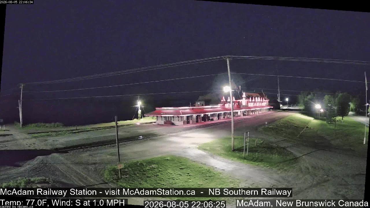 Web Cam image of McAdam Railway Station
