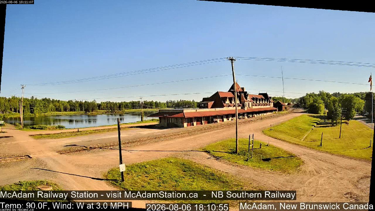 Web Cam image of McAdam Railway Station
