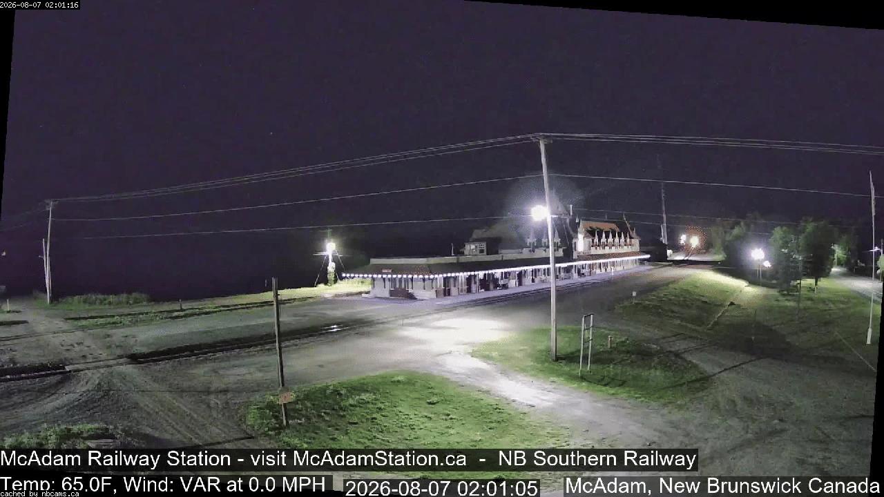 Web Cam image of McAdam Railway Station
