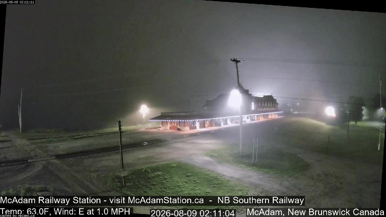 Web Cam image of McAdam Railway Station