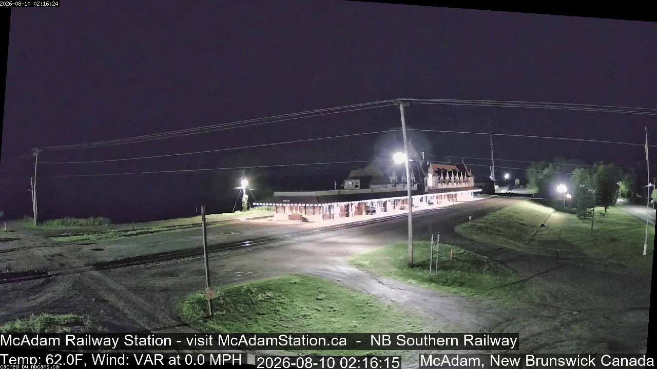 Web Cam image of McAdam Railway Station