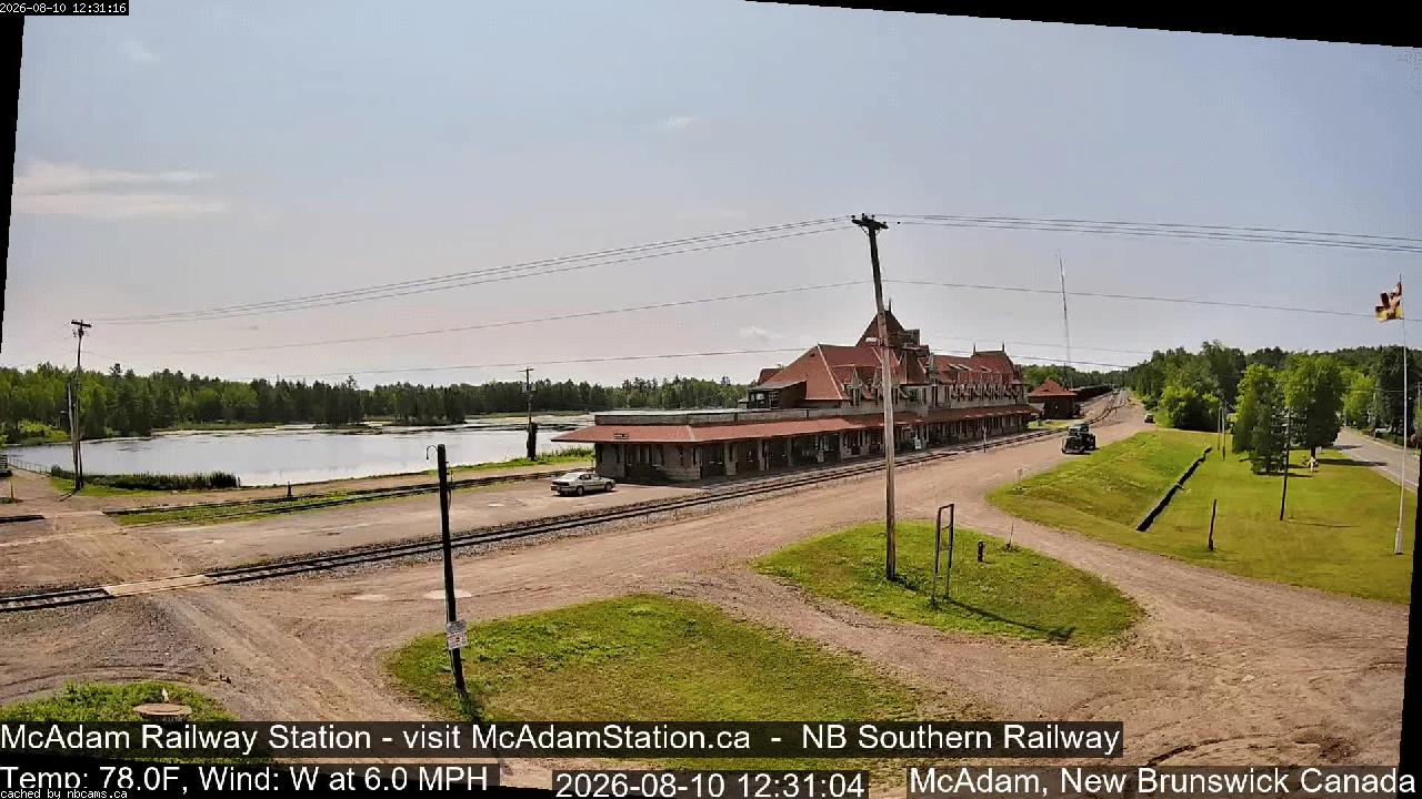 Web Cam image of McAdam Railway Station
