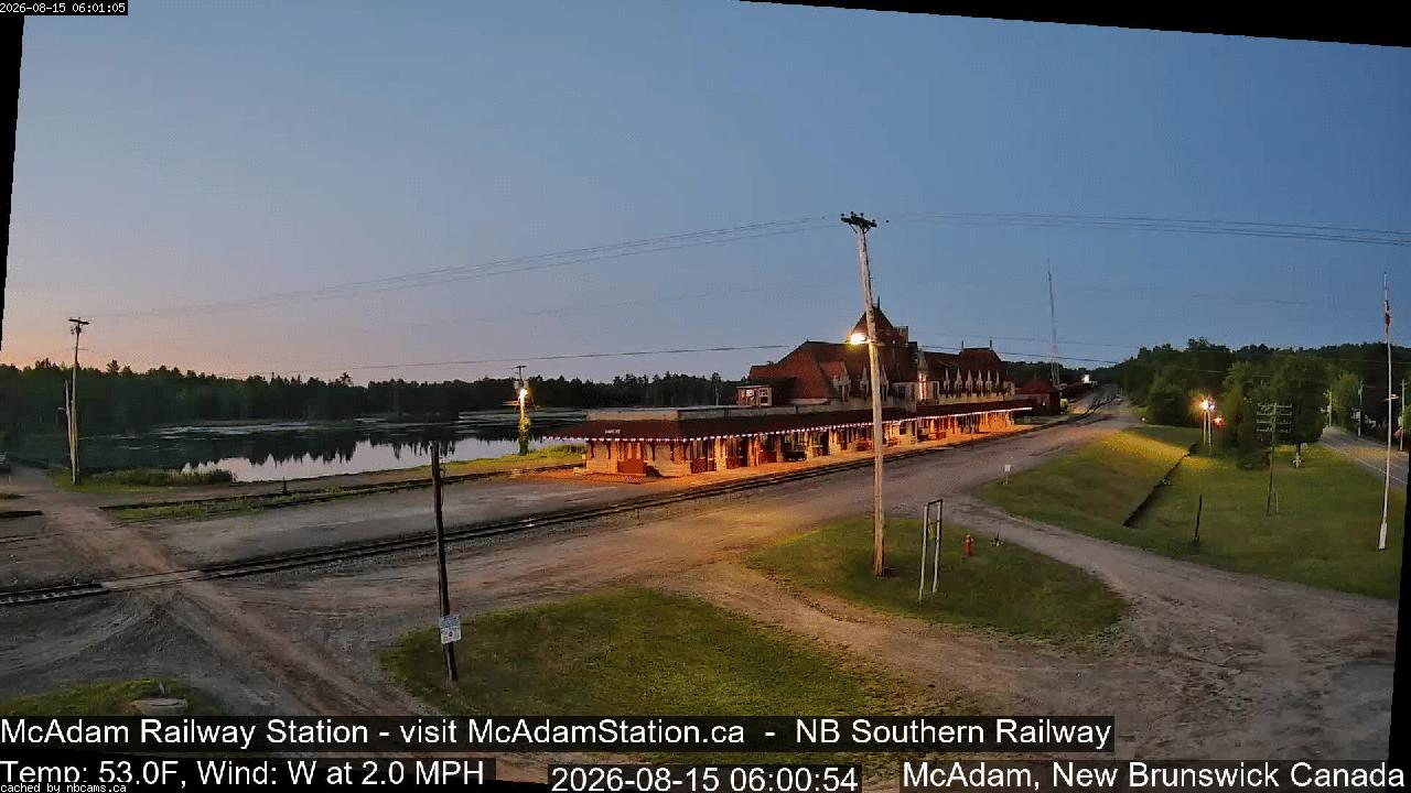 Web Cam image of McAdam Railway Station