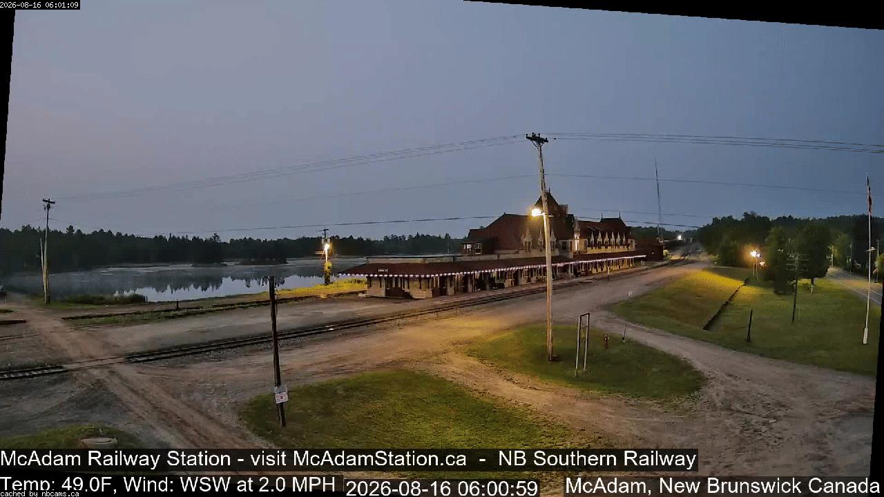 Web Cam image of McAdam Railway Station