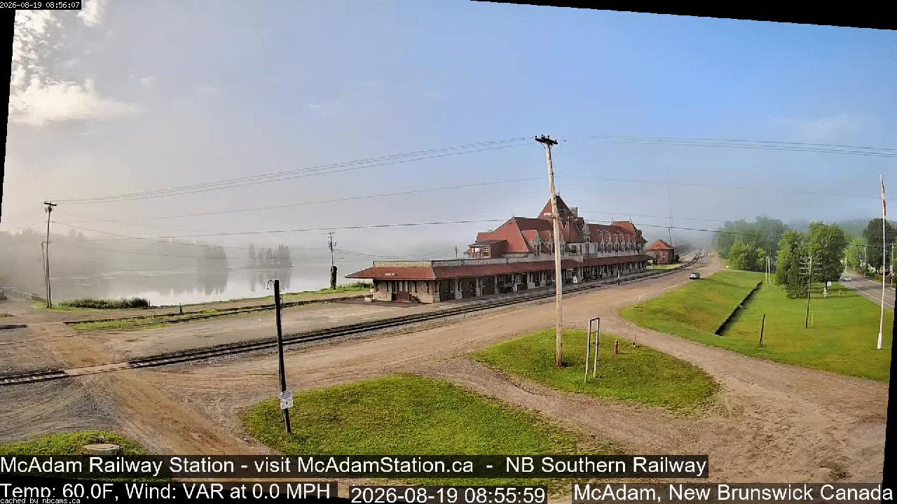 Web Cam image of McAdam Railway Station