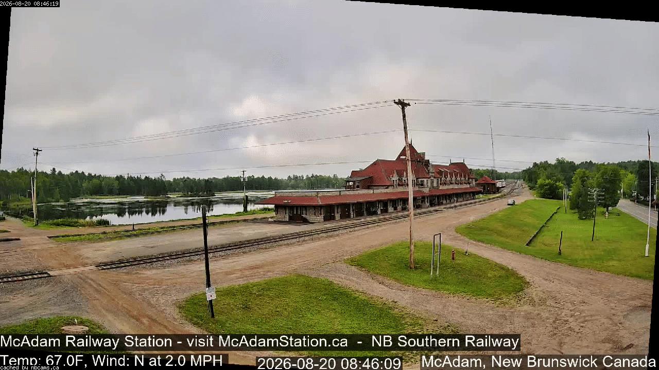 Web Cam image of McAdam Railway Station