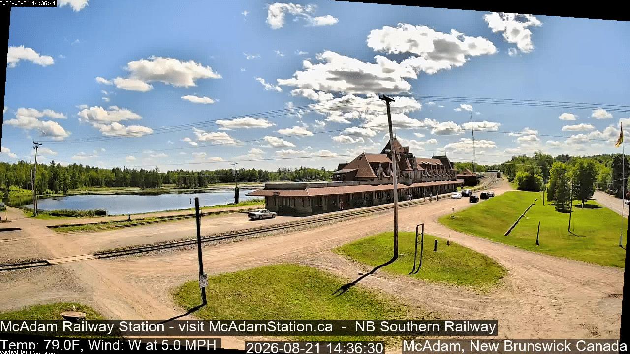Web Cam image of McAdam Railway Station