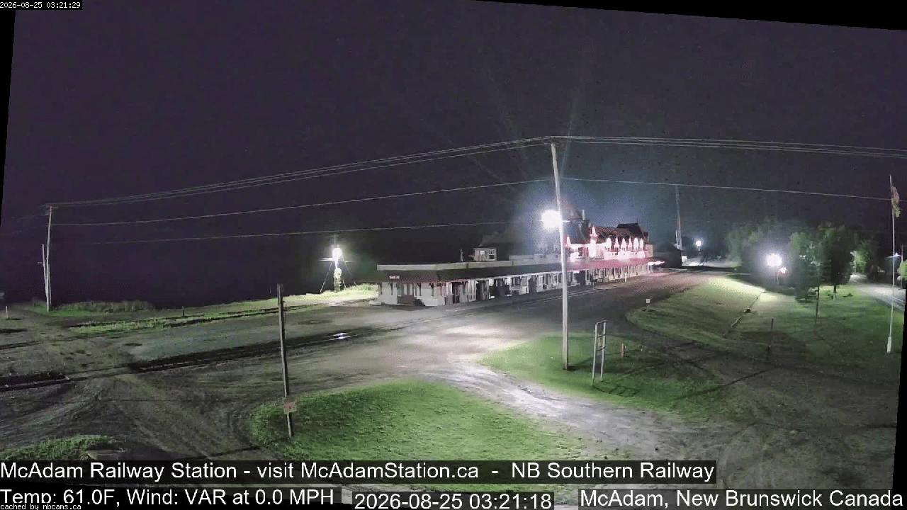 Web Cam image of McAdam Railway Station