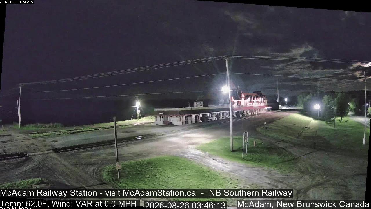 Web Cam image of McAdam Railway Station