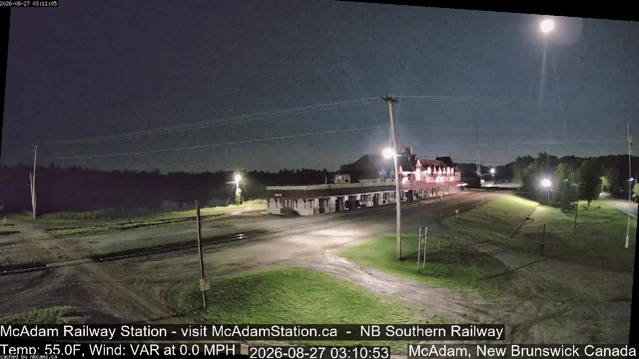 Web Cam image of McAdam Railway Station