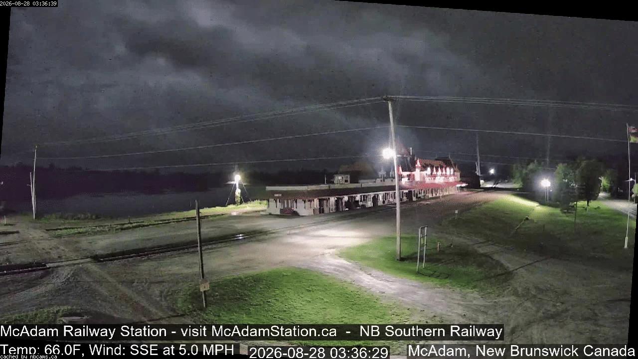 Web Cam image of McAdam Railway Station